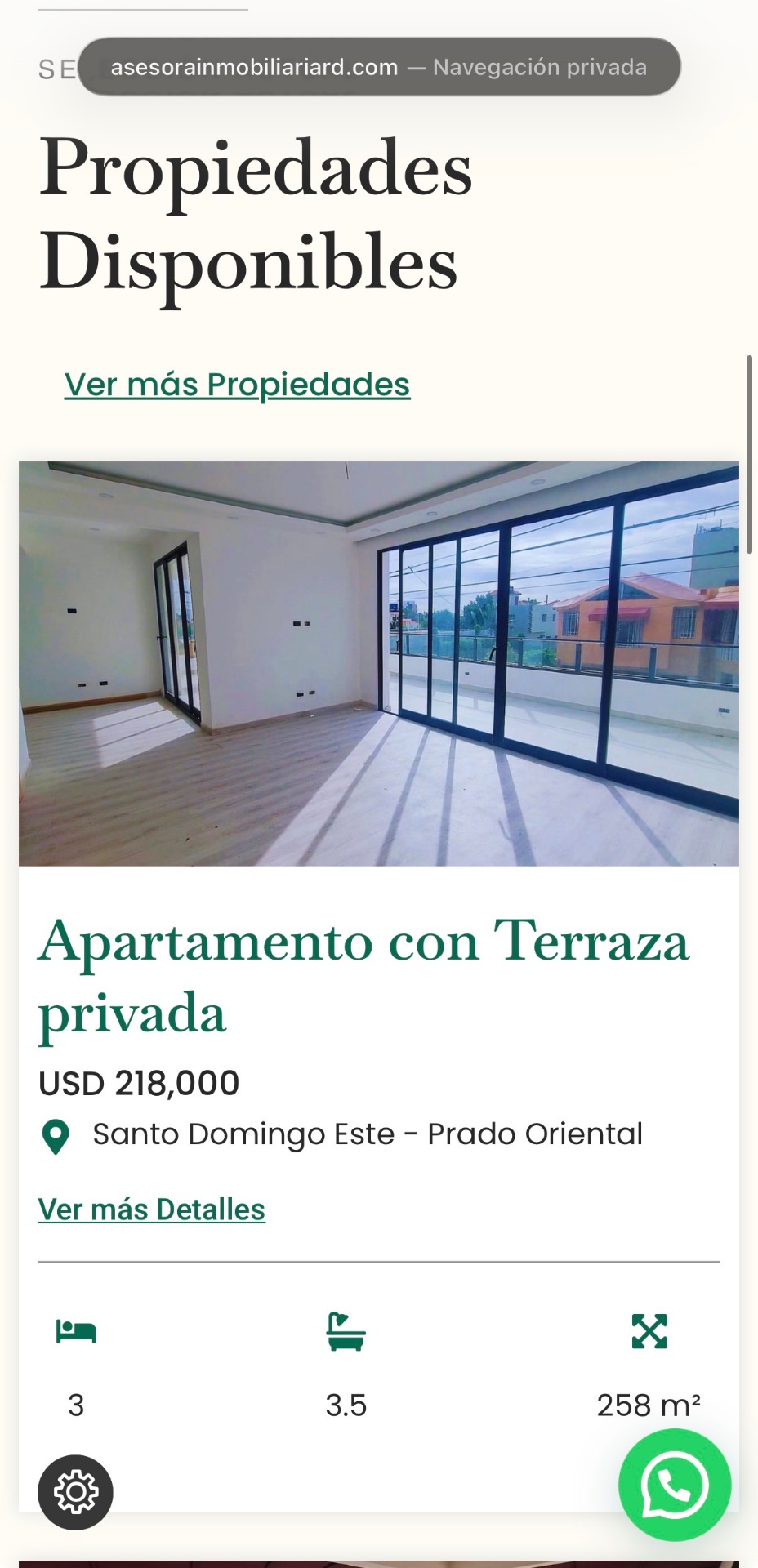 Propiedades destacadas (móvil)